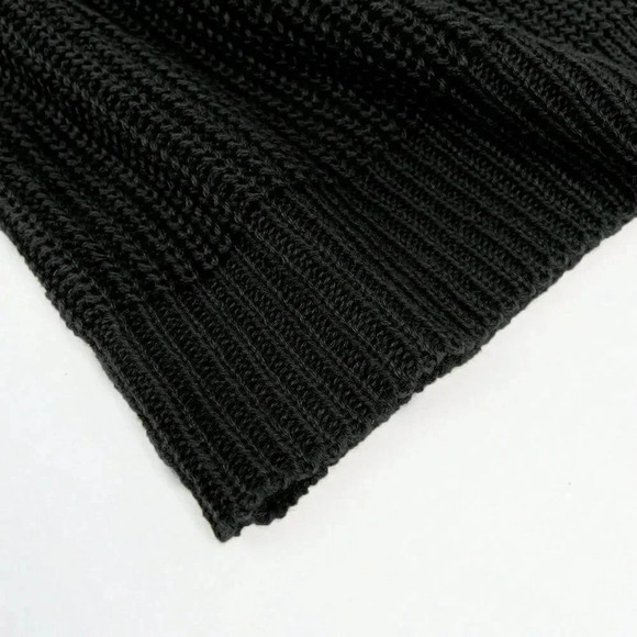 Black Casual Women's Drop Shoulder Open Front Cardigan - Picture 4 of 8